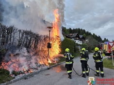 Heckenbrand in Bad Kleinkirchheim
