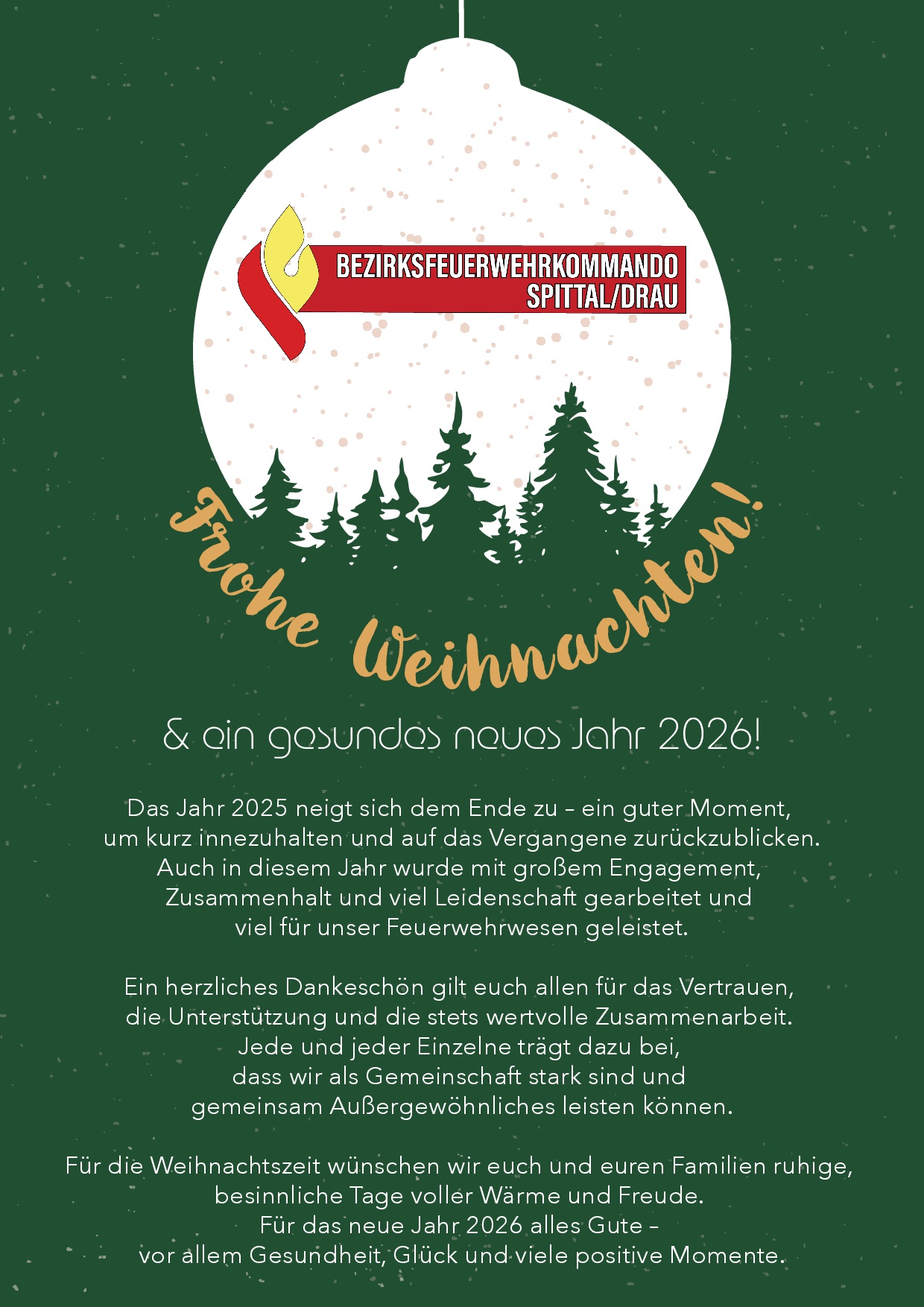 Weihnachtsgruß 2025 BFKDO Spittal